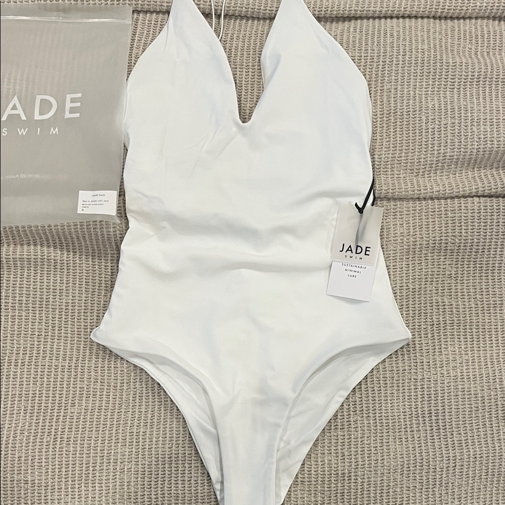 Brand new with tags JADE size small Micro All in One swimsuit Matte white